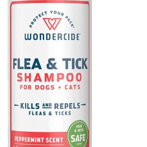 Wondercide Flea And Tick Shampoo For Dogs Cats-12oz. Liquid Shampoo-Peppermint