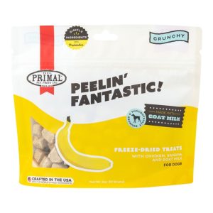 Primal Peelin' Fantastic Freeze-Dried Chicken, Banana & Goat Milk Treats, 2 oz