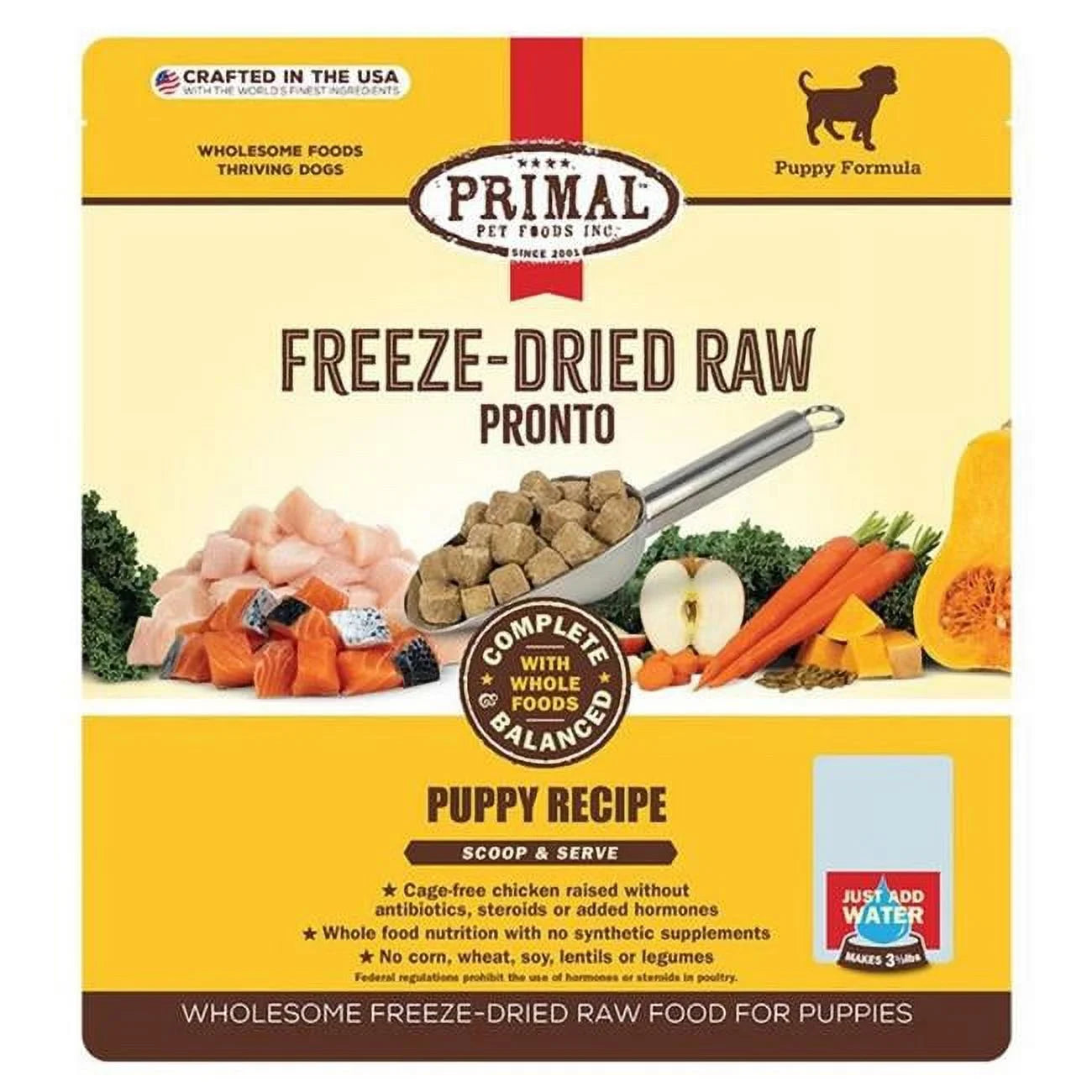 Primal Raw Pronto Puppy Chicken & Salmon Freeze-Dried Dog Food