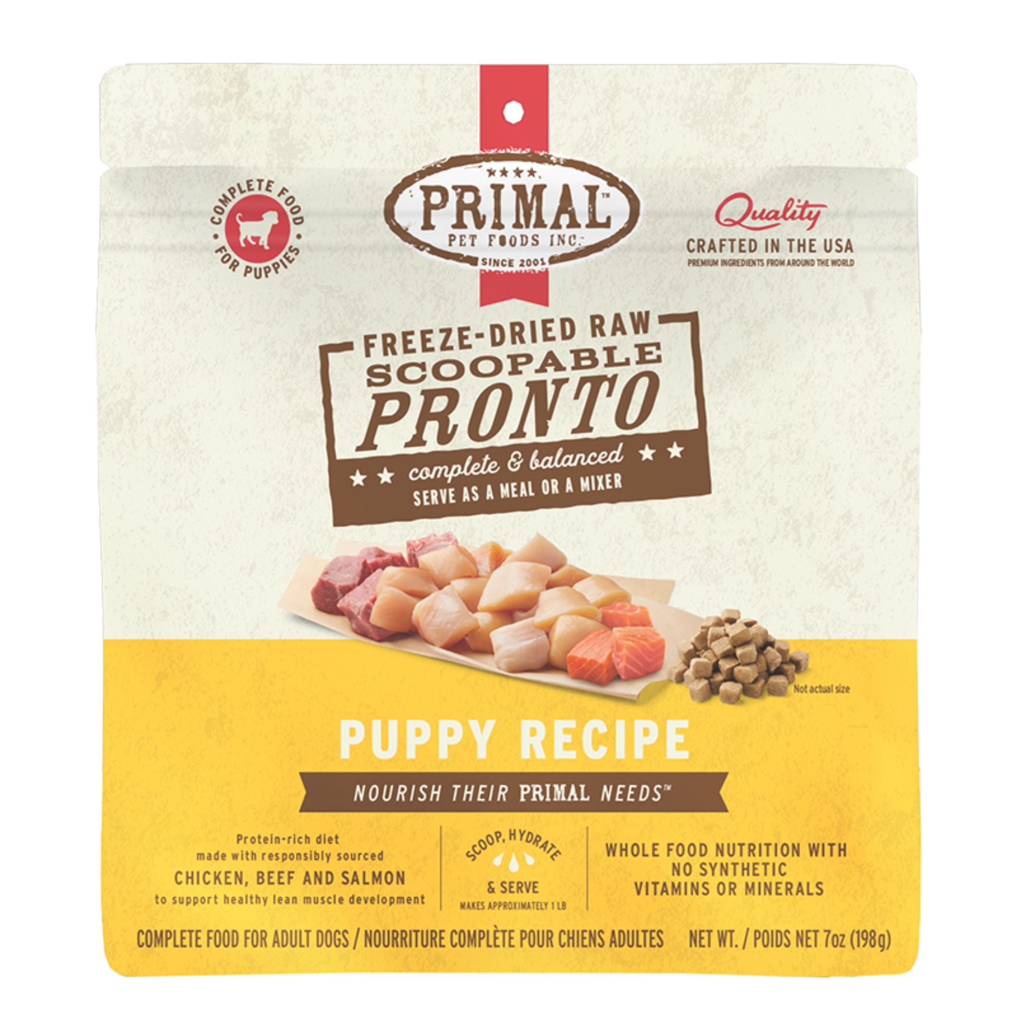 Primal Raw Pronto Puppy Chicken & Salmon Freeze-Dried Dog Food - Image 2