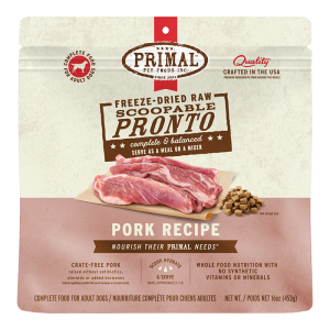 Primal Raw Pronto Pork Freeze-Dried Dog Food, 16 oz