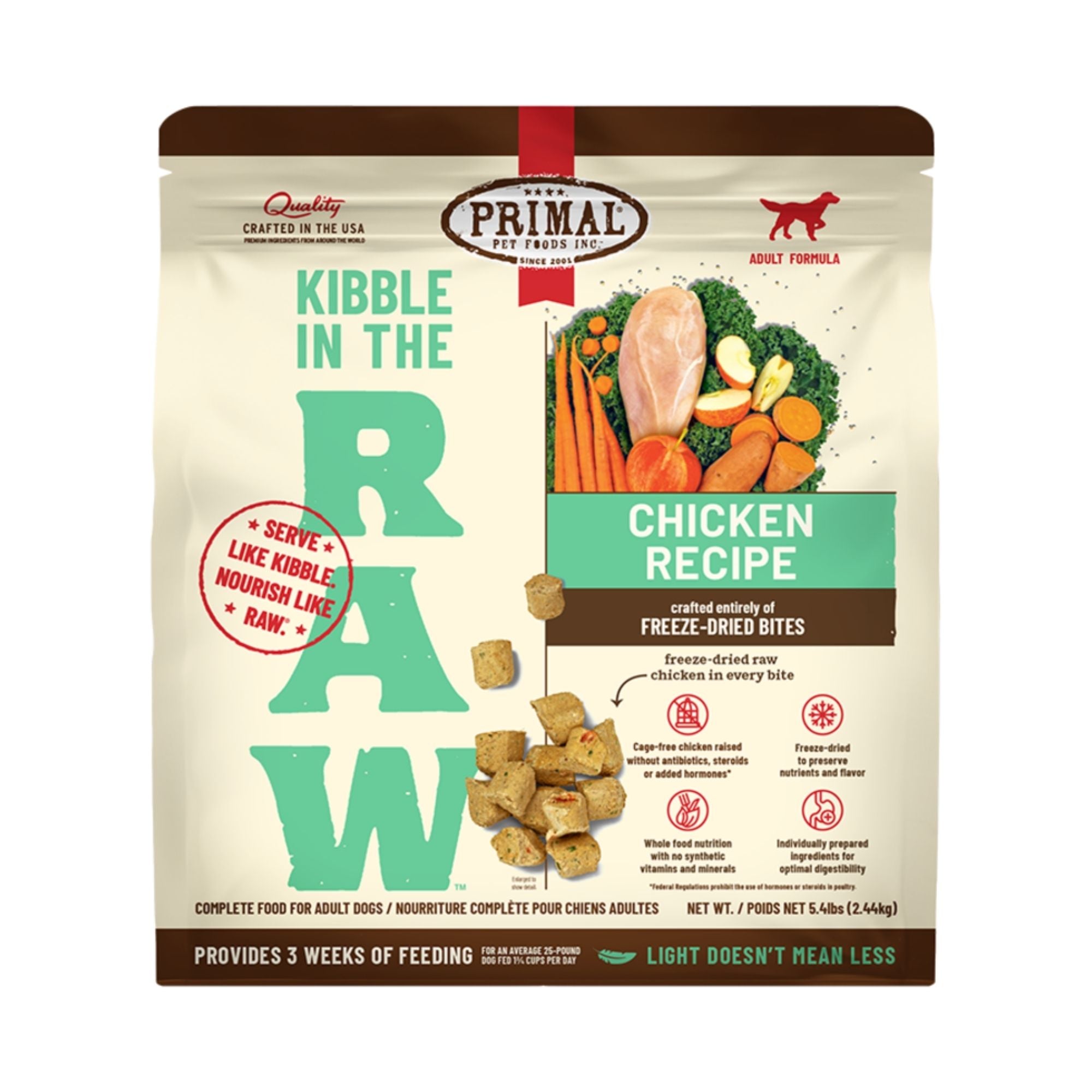 Primal Kibble in the Raw Chicken Freeze-Dried Dog Food - Image 6