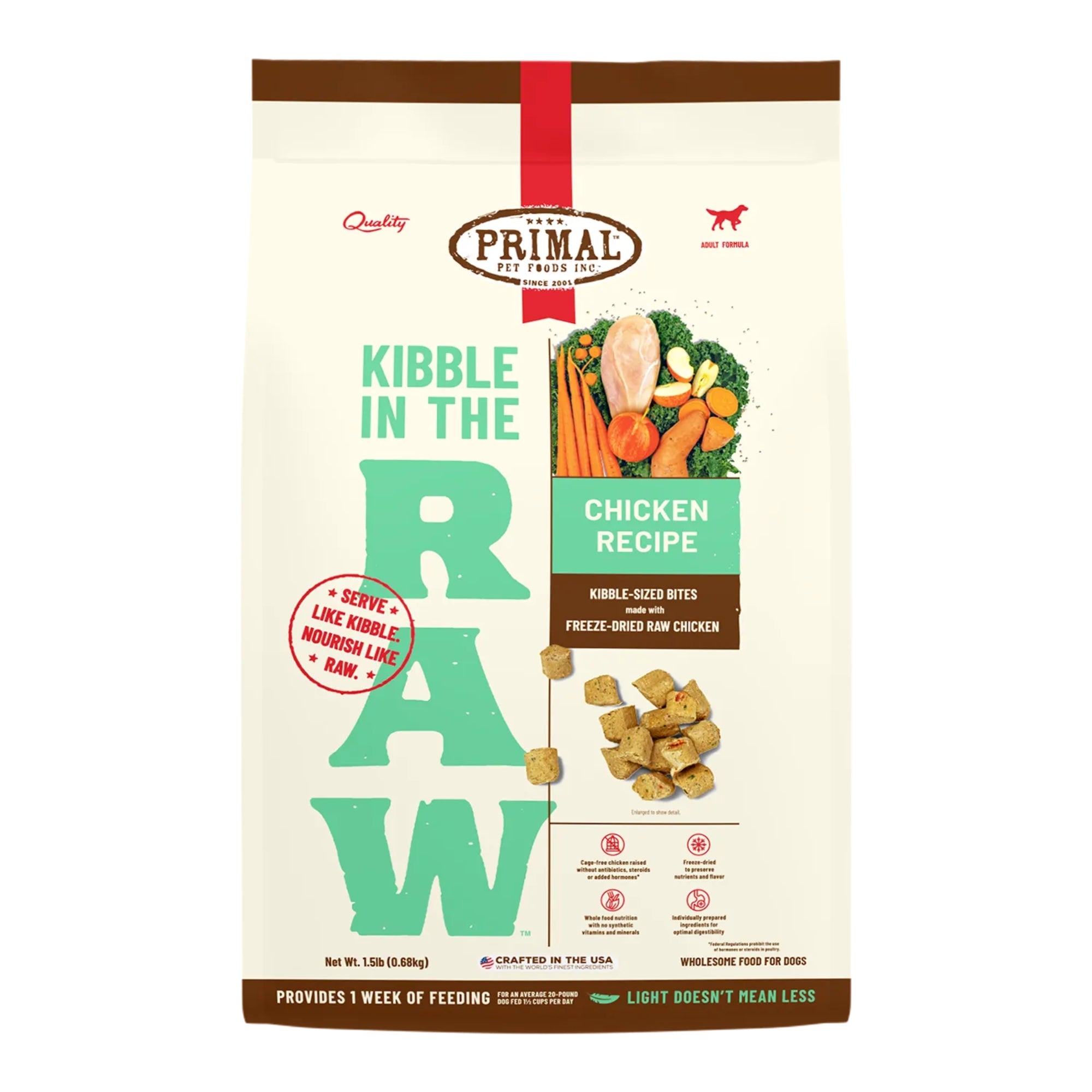 Primal Kibble in the Raw Chicken Freeze-Dried Dog Food