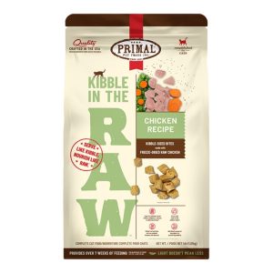 Primal Kibble in the Raw Freeze-Dried Cat Food, Chicken, 4 lb