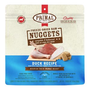 Primal Freeze-Dried Nuggets for Dogs, Duck Formula with Turkey & Fish