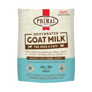 Primal Dehydrated Goat Milk for Cats & Dogs, 5.2 oz Pouch