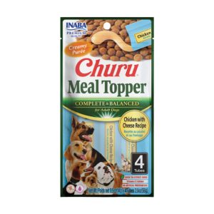 Inaba Churu Meal Topper for Dogs, Chicken & Cheese, 2 oz (6 Pack)