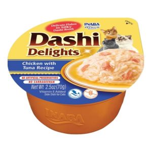 Inaba Dashi Delights Flakes in Broth, Chicken & Tuna, 2.5 oz (Case of 6)