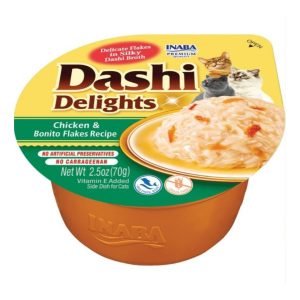 Inaba Dashi Delights Flakes in Broth, Chicken & Bonito, 2.5 oz (Case of 6)