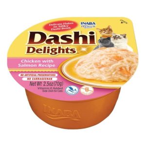 Inaba Dashi Delights Flakes in Broth, Chicken & Salmon, 2.5 oz (Case of 6)