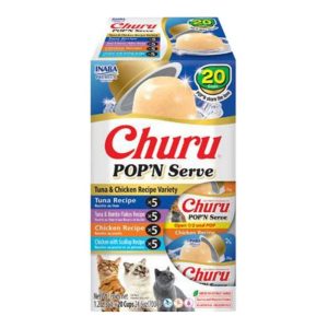 Inaba Churu Pop'n Serve Variety Pack Lickable Cat Treats, 24.6 oz