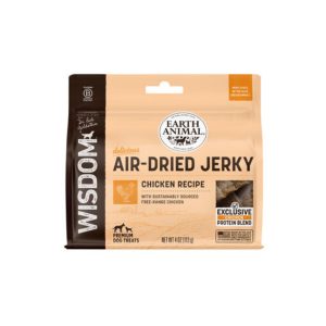 Earth Animal Wisdom Air-Dried Jerky Chicken Dog Treats, 4 oz