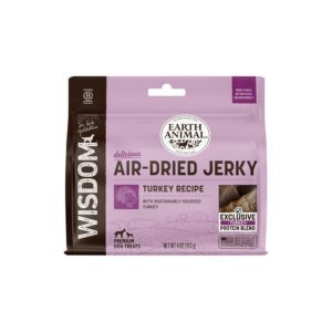 Earth Animal Wisdom Air-Dried Jerky Turkey Dog Treats, 4 oz