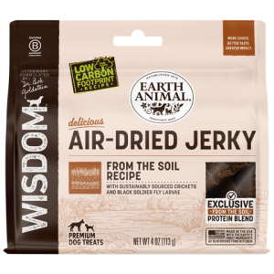 Earth Animal Wisdom Air-Dried Jerky From the Soil Dog Treats, 4 oz