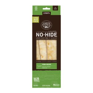Earth Animal No-Hide Pork Strips Value Pack Dog Chews, 10 Pack
