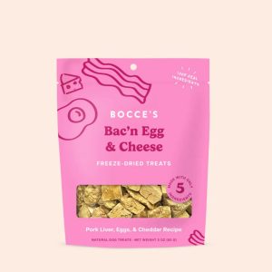 Bocce's Bakery Freeze-Dried Bac'N Egg & Cheese Dog Treats, 3 oz