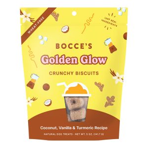Bocce's Bakery Golden Glow Biscuits Dog Treats, 5 oz