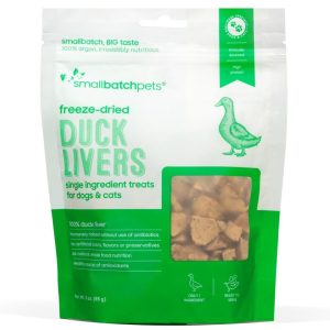 Smallbatch Freeze-Dried Duck Liver Treats for Dogs & Cats, 3 oz