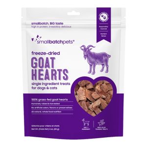 Smallbatch Freeze-Dried Goat Hearts for Cats & Dogs, 3 oz
