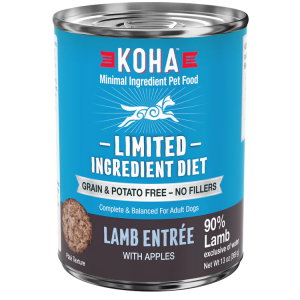 KOHA Limited Ingredient Grain-Free 90% Lamb Entrée, 13 oz (Case of 12)