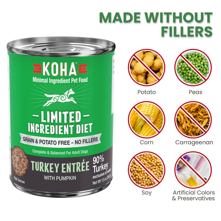 KOHA Limited Ingredient Grain-Free 90% Turkey Entrée, 13 oz (Case of 12) - Image 5