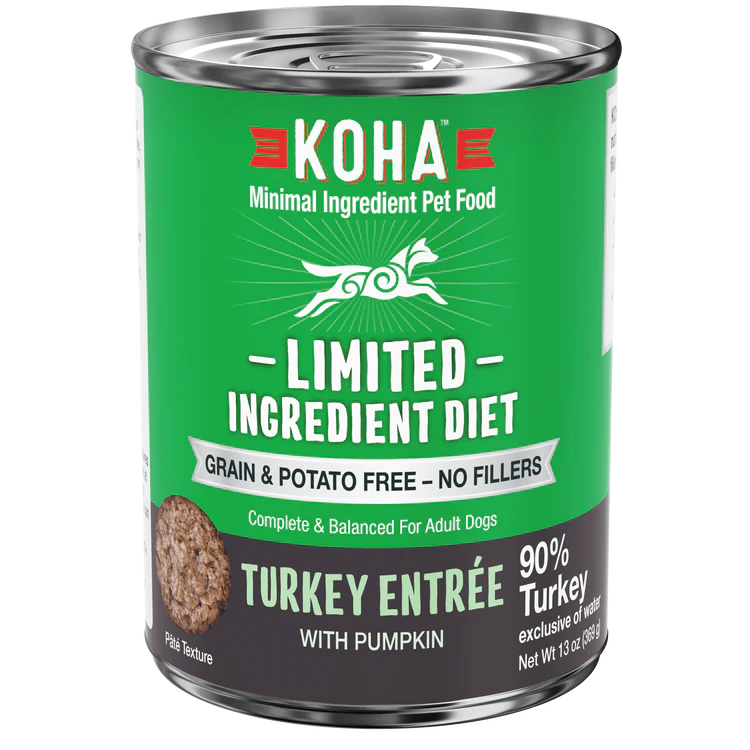 KOHA Limited Ingredient Grain-Free 90% Turkey Entrée, 13 oz (Case of 12)