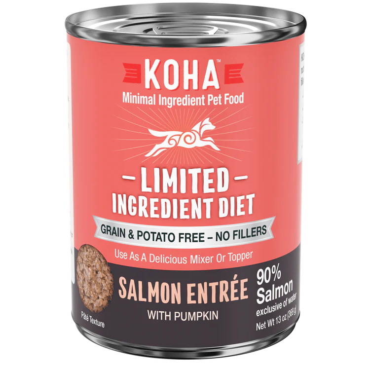KOHA Limited Ingredient Grain-Free 90% Salmon Entrée, 13 oz (Case of 12)