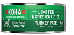 KOHA Limited Ingredient Grain-Free Pâté Wet Cat Food, Turkey, 3 oz (Case of 24)