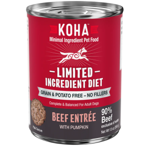 KOHA Limited Ingredient Grain-Free 90% Beef Entrée, 13 oz (Case of 12)
