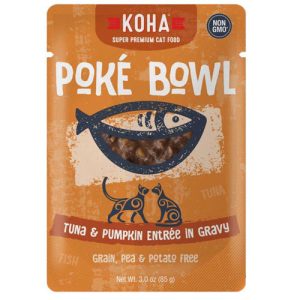 KOHA Poké Bowl Grain-Free, Tuna & Pumpkin in Gravy, 3 oz (Case of 24)