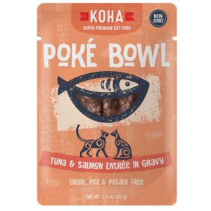 KOHA Poké Bowl Grain-Free, Tuna & Salmon in Gravy, 3 oz (Case of 24)