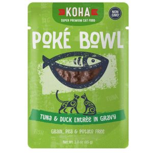 KOHA Poké Bowl Grain-Free Wet Cat Food, Tuna & Duck in Gravy, 3 oz (Case of 24)