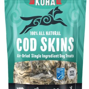 KOHA Air-Dried Cod Skins Dog Treats, 2.5 oz
