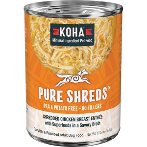 KOHA Pure Shreds Grain-Free Chicken Entrée, 12.5 oz (Case of 12)