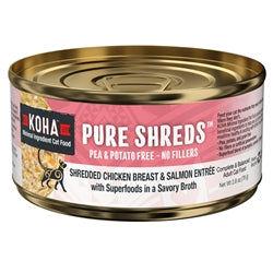 KOHA Pure Shreds Grain-Free Wet Cat Food, Shredded Chicken & Salmon