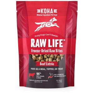 KOHA Raw Freeze-Dried Beef Bites Dog Food, 14 oz