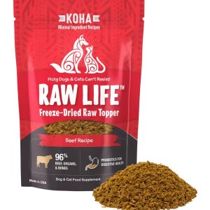 KOHA Raw Freeze-Dried Beef Topper for Dogs & Cats, 8 oz