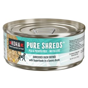 KOHA Pure Shreds Grain-Free Wet Cat Food, Shredded Duck