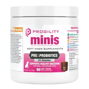 Nootie Progility Digestive Support with Enzymes Mini for Dogs, 60 Count