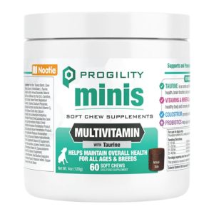 Nootie Progility Multivitamin with Taurine Mini Soft Chews for Dogs, 60 Count