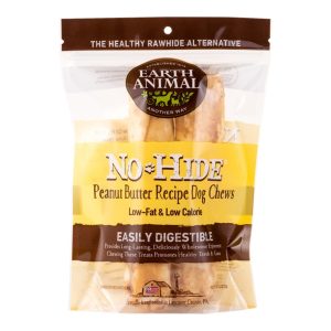 Earth Animal No-Hide Peanut Butter Chews, Medium Dog Chews, 2 Pack