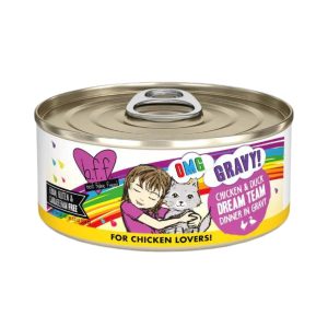 BFF OMG Dream Team Wet Cat Food, Chicken & Duck in Gravy, 5.5 oz (Case of 8)