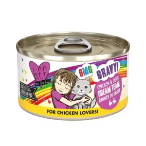 BFF OMG Dream Team Wet Cat Food, Chicken & Duck in Gravy, 2.8 oz (Case of 12)