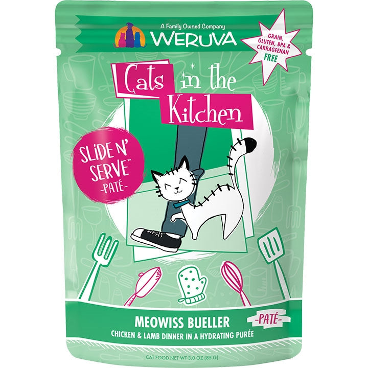Cats in the Kitchen Meowiss Bueller Chicken & Lamb, 3 oz Pouch, 12 Pack