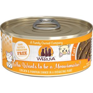 Weruva Who Wants to Be a Meowionaire Chicken & Pumpkin Pâté, 5.5 oz (Case of 8)