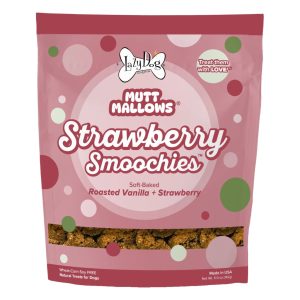 Lazy Dog Cookie Co. Mutt Mallows Strawberry Smoochies Treats, 5 oz (Case of 3)