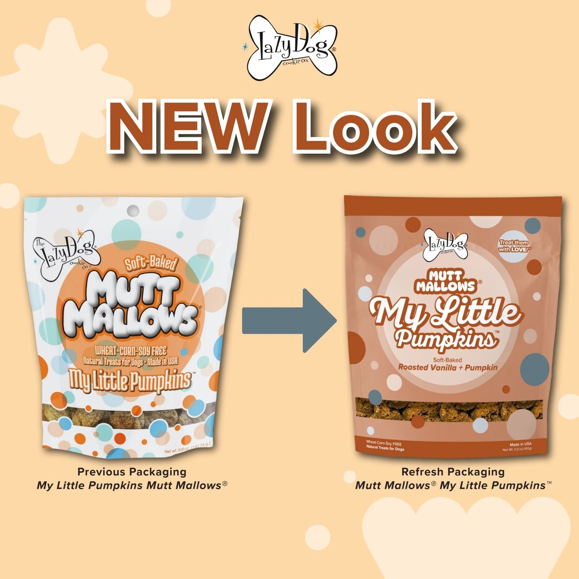 Lazy Dog Cookie Co. Mutt Mallows Pumpkin Dog Treats, 5 oz (Case of 3) - Image 4