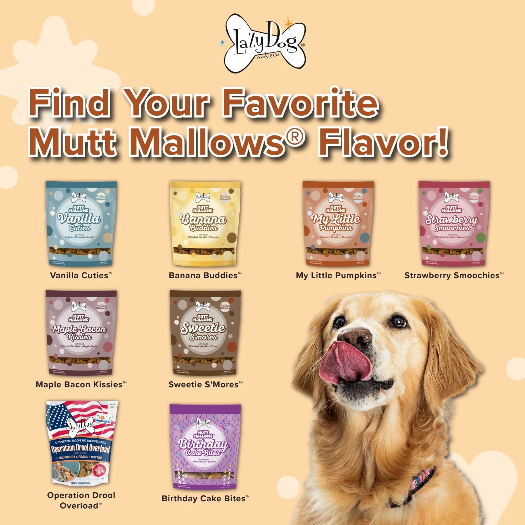 Lazy Dog Cookie Co. Mutt Mallows Pumpkin Dog Treats, 5 oz (Case of 3) - Image 2