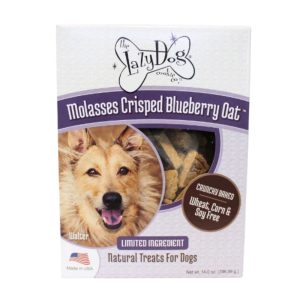 Lazy Dog Cookie Co. Molasses Crisped Blueberry Oat Dog Treats, 14 oz