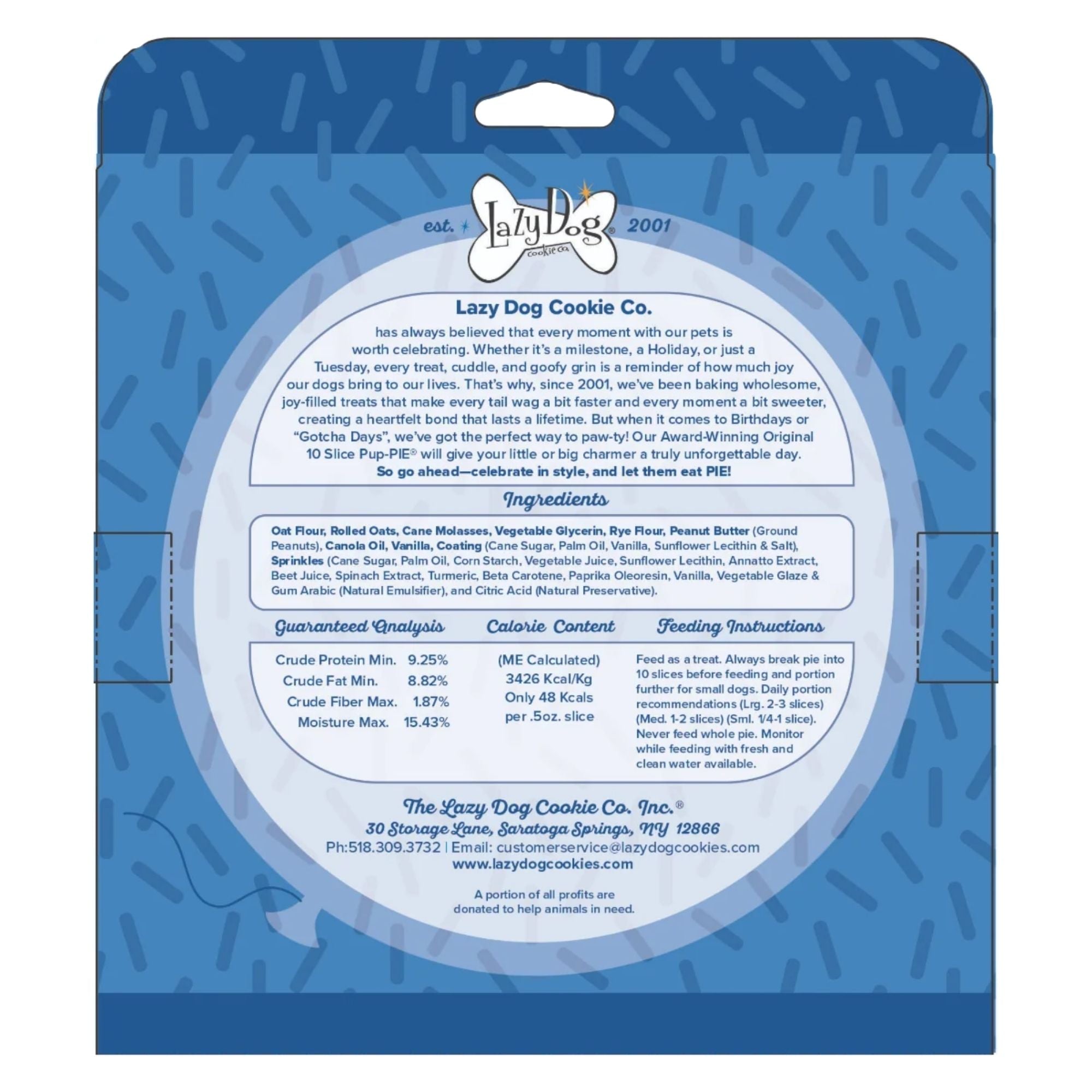 Lazy Dog Cookie Co. Happy Birthday Pup-PIE Charming Boy Dog Treats, 5 oz - Image 5